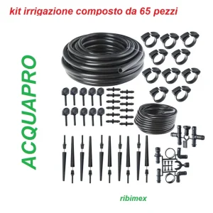 Gecertificeerd Kit di irrigazione a goccia da 65 pz RIBIMEX 5865